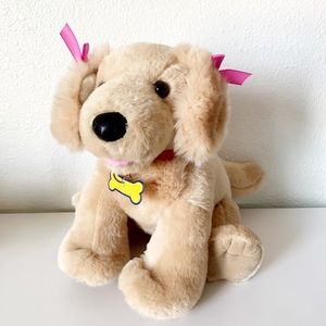 Build A Bear Yellow Labrador Puppy Plush with Bows 2013